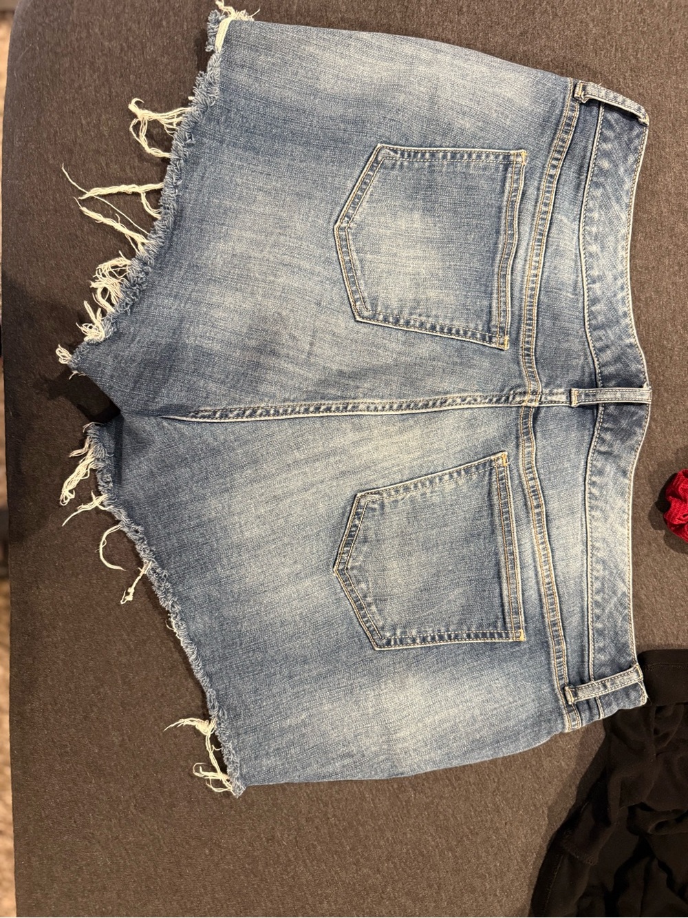 Women's Distressed Denim Shorts - Light Blue - Picture 2 of 5
